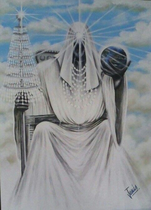 KR0SS signature artwork: a veiled figure holding a dark orb